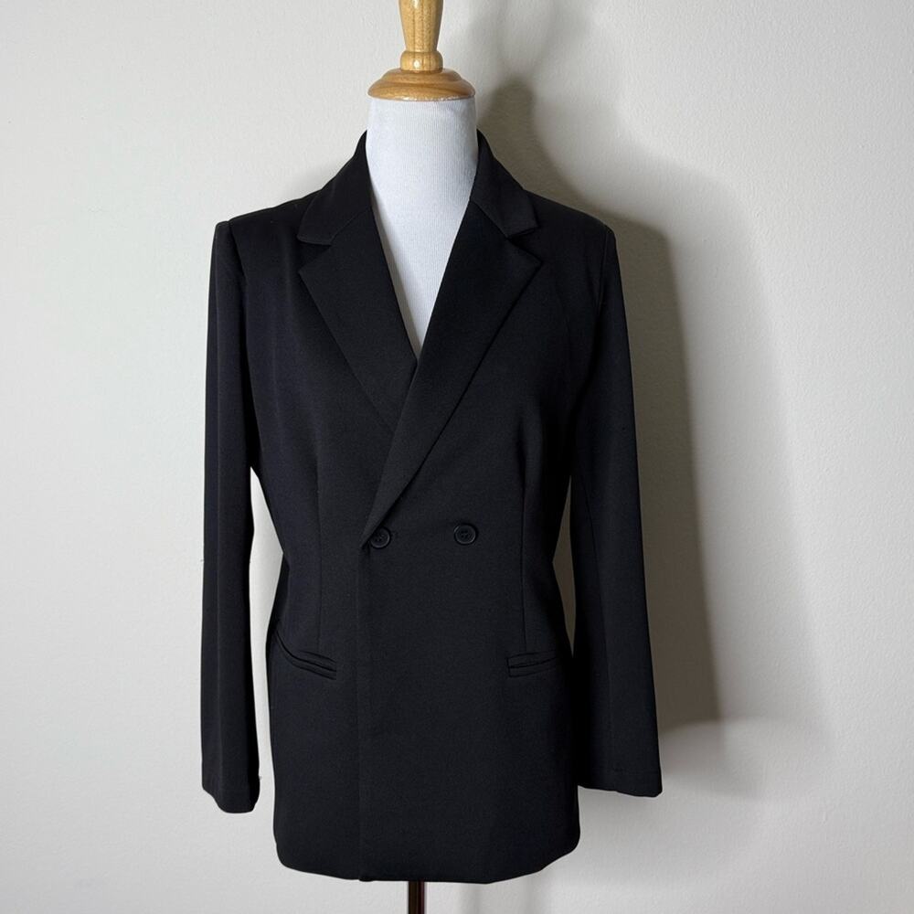 Exlura Black Double Breasted Blazer